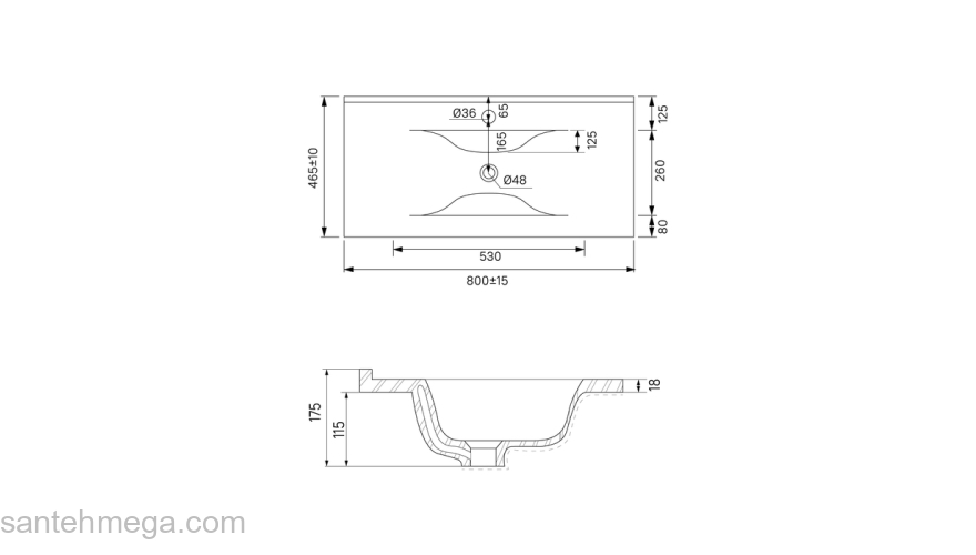 Тумба с умывальником напольная 80 см белая Cloud IDDIS CLO80WFi95K. Фото