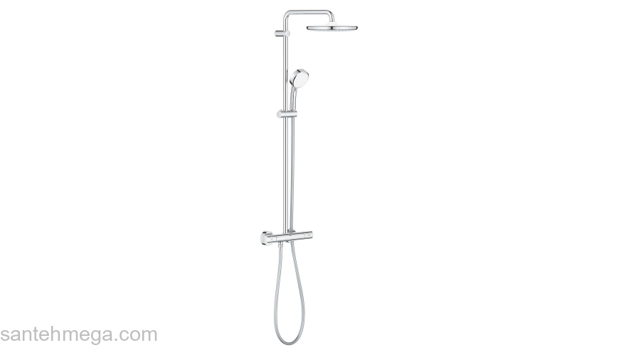 GROHE 26670000 Tempesta Cosmopolitan System 250 Душевая система с термостатом для настенного монтажа, хром. Фото