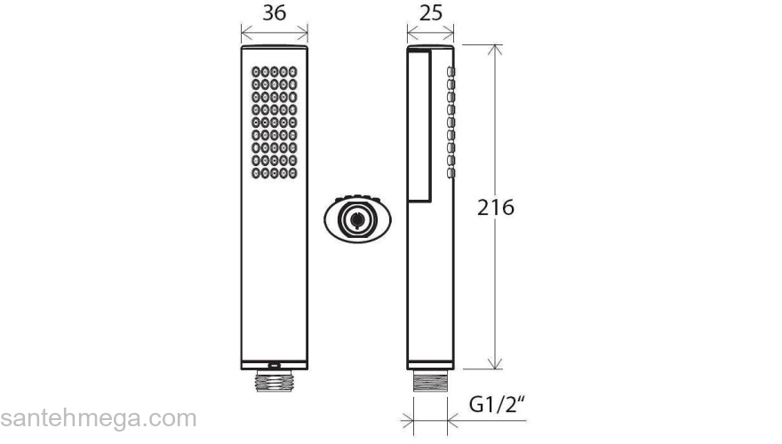 Душевая лейка RAVAK 954.0 X07P114. Фото