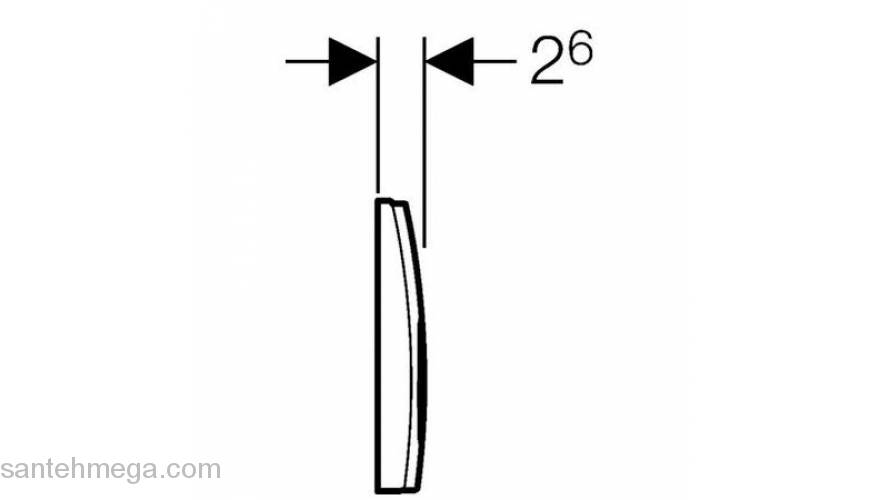 Смывная клавиша GEBERIT Delta 21 115.125.11.1. Фото