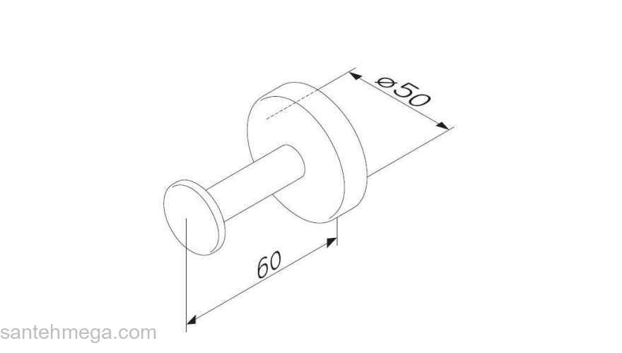 Крючок для халата AM.PM Inspire 2.0 A50A35800 для ванной комнаты. Фото