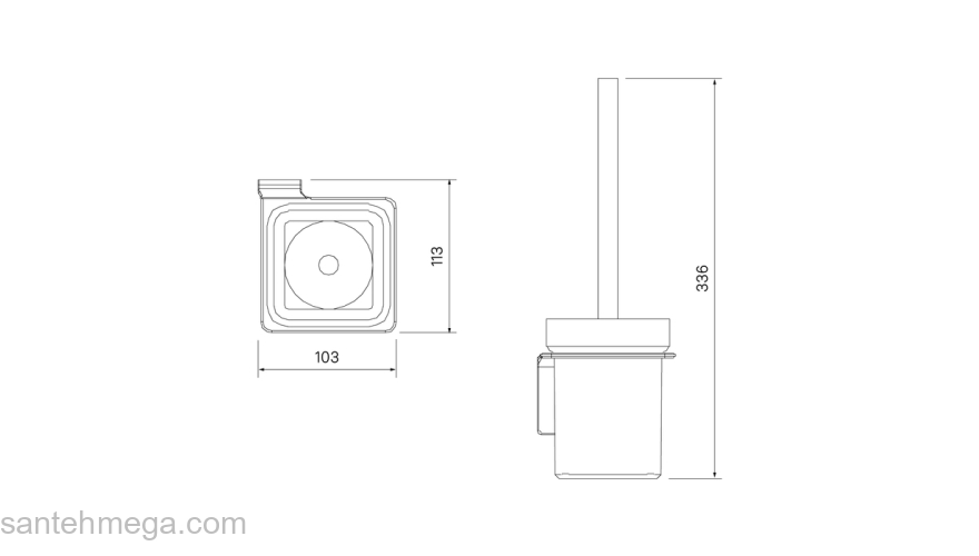 Ерш матовое стекло сплав металлов Slide белый матовый IDDIS SLIWTG0i47 для ванной комнаты. Фото