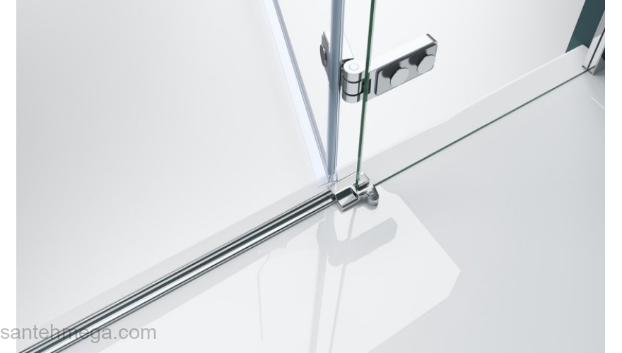 Душевая дверь BELBAGNO KRAFT-B-12-60/40-C-Cr-R. Фото