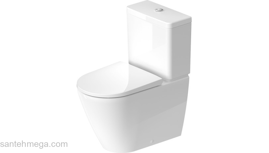 Унитаз напольный под бачок DURAVIT D-Neo Rimless 2002090000. Фото