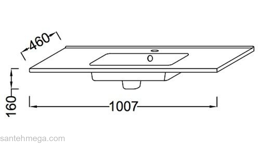 Раковина встраиваемая JACOB DELAFON Ola 100х46 EXUA112-00. Фото