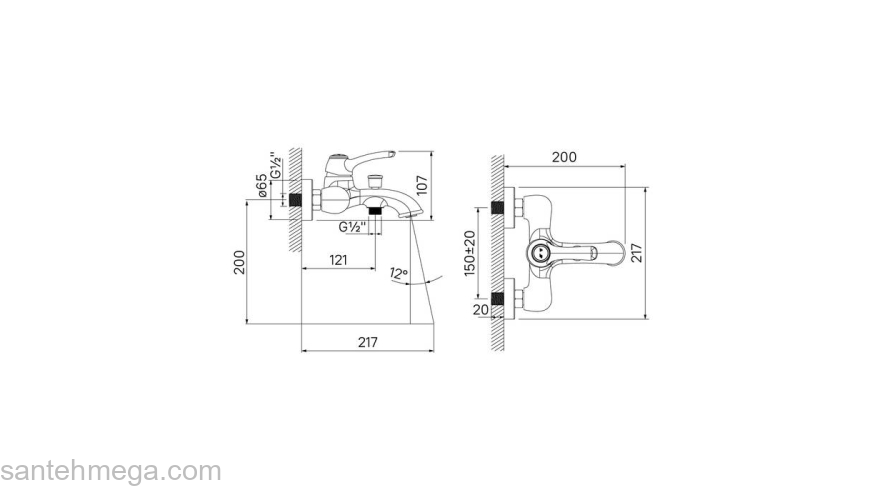 Смеситель для ванны Oldie IDDIS OLDSB00i02. Фото