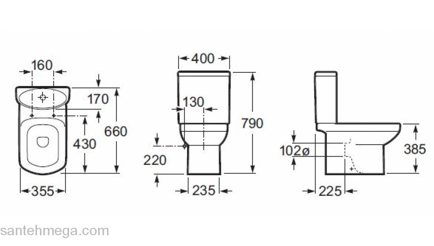 Унитаз напольный ROCA Dama Senso 342517000. Фото