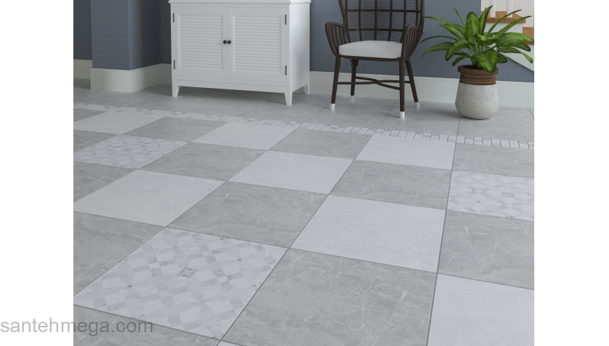 Керамин Керамический гранит Рива 3 светло-бежевый. Фото