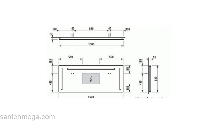 Зеркало LAUFEN CASE 150 4.4728.8.996.144.1. Фото