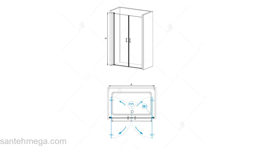 Душевая дверь RGW LEIPZIG LE-06 06120608-11 80 см. Фото
