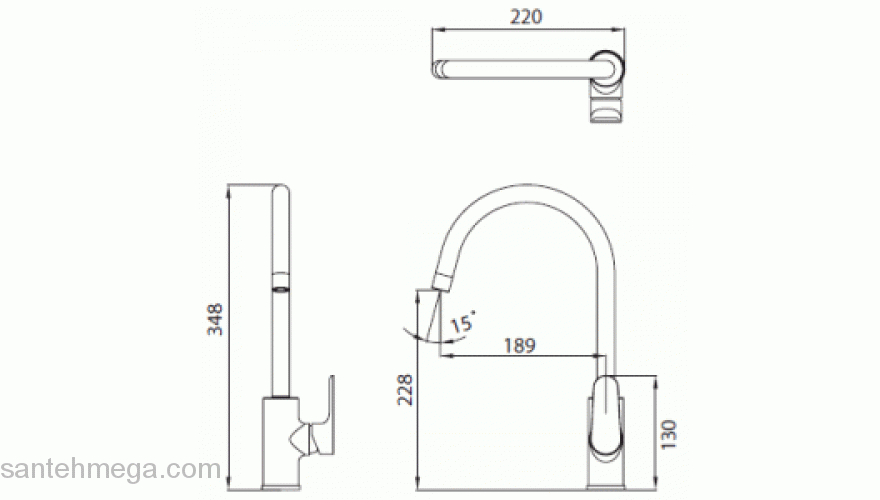 Смеситель для кухни MILARDO Dover DOVSB00M05. Фото