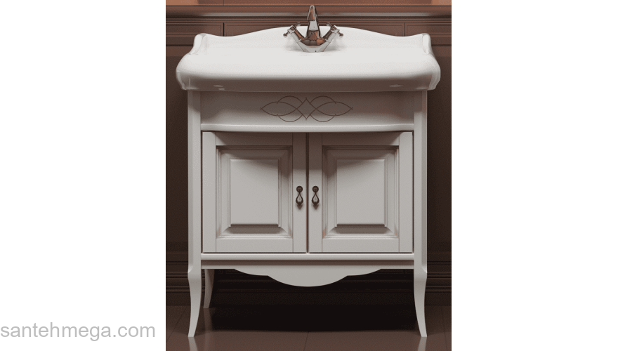 Тумба с раковиной напольная OPADIRIS Лоренцо 80 белый. Фото