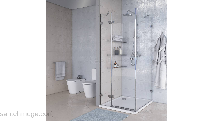 Душевое ограждение Акватон Lax SQR L квадратное 100х100х200 1AX019SSXX000. Фото