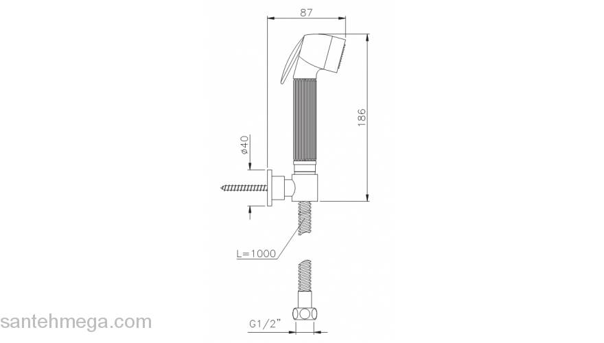Лейка гигиеническая NICOLAZZI 5523BZ. Фото
