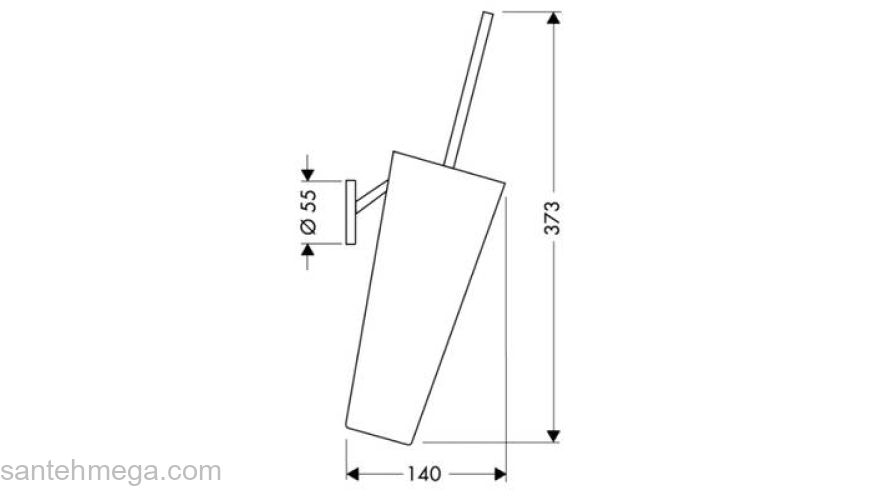 Туалетный ёршик AXOR Starck 40835000 для ванной комнаты. Фото