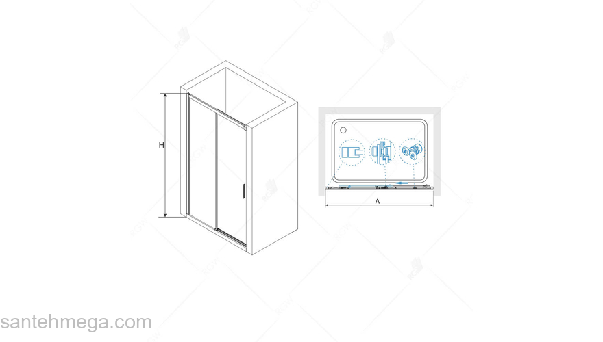 Душевая дверь RGW LEIPZIG LE-06 34121211-11 110 см. Фото