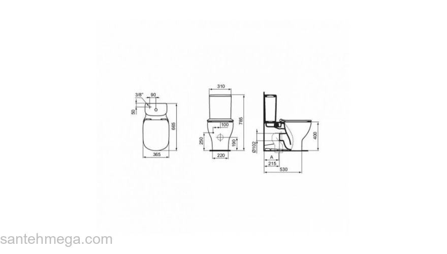 Унитаз напольный IDEAL STANDARD Tesi Aquablade T008201. Фото