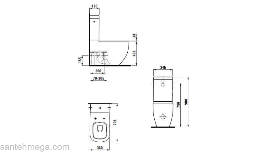 Унитаз напольный LAUFEN PALOMBA 2480.6.000.000.1. Фото