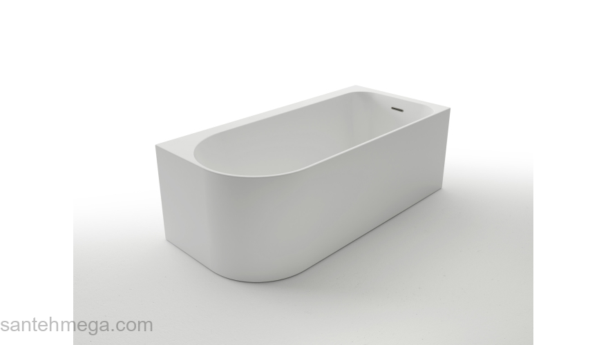 Ванна акриловая Azario LUTON 1700x800x580, пристенная, в комплекте с сифоном и металлической рамой, правая, белая  LUT17080 R. Фото