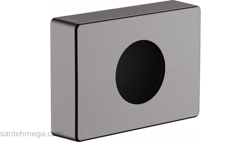 Держатель гигиенических пакетов AddStoris Hansgrohe 41773340, шлифованный черный хром для ванной комнаты. Фото