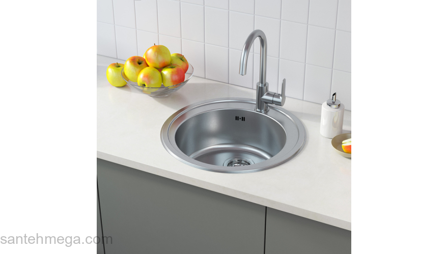 Мойка с сифоном арт. S11UPS0i84 нерж. сталь шелк D505 Suno S IDDIS SUN50S0i77S. Фото