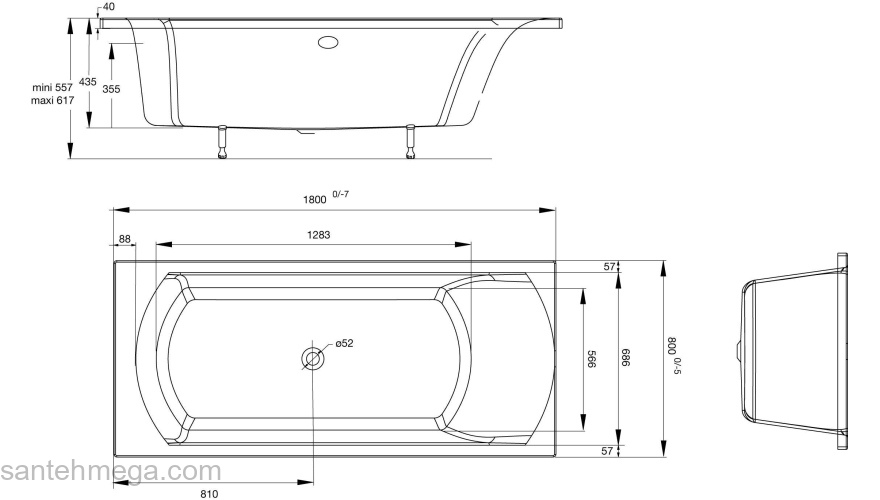 Ванна акриловая Jacob Delafon Ove 180х80 E60143RU-00. Фото