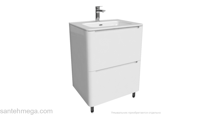 Тумба напольная белая 60 см Edifice IDDIS EDI60WFi95. Подходит ум. 0106000i28. Фото