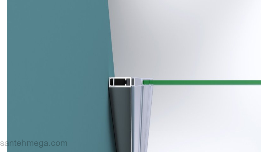 Душевая дверь BELBAGNO KRAFT-B-12-60/40-C-Cr-R. Фото