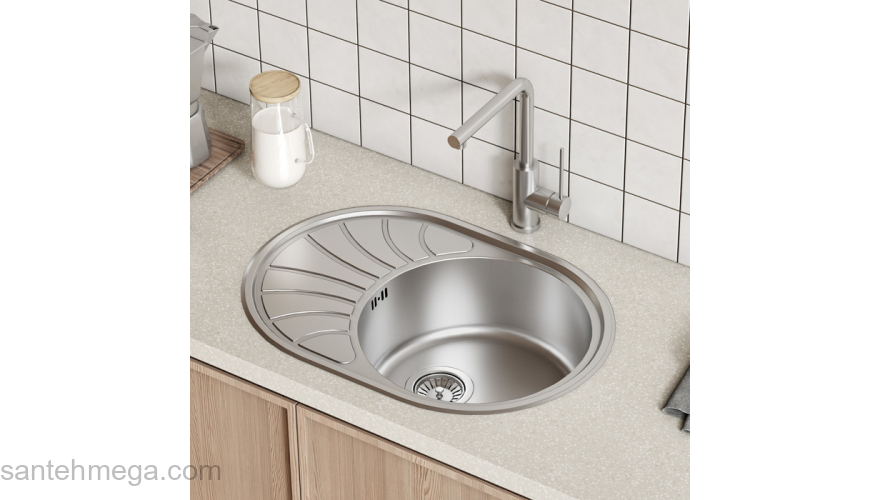 Мойка с сифоном арт. S11UPS0i84 нерж. сталь шелк 650*460 Suno S IDDIS SUN65SDi77S. Фото