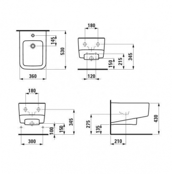 Биде подвесное LAUFEN PRO S 8.3096.1.000.302.1. Фото