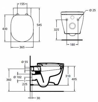 Унитаз подвесной IDEAL STANDARD CONNECT Е803501. Фото