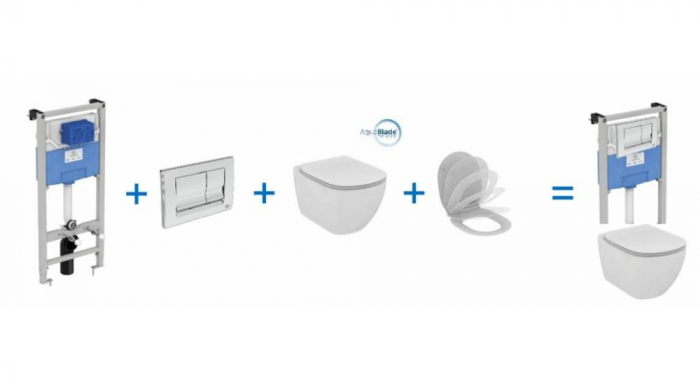 Промо-комплект 4 в 1 IDEAL STANDARD Connect Air Aquablade E212801. Фото