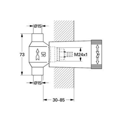 Механизм скрытого вентиля GROHE 29801000. Фото