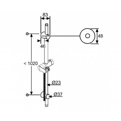 Душевая штанга KLUDI A-QAv 6209505-00. Фото