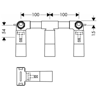 Скрытая часть AXOR 10303180. Фото