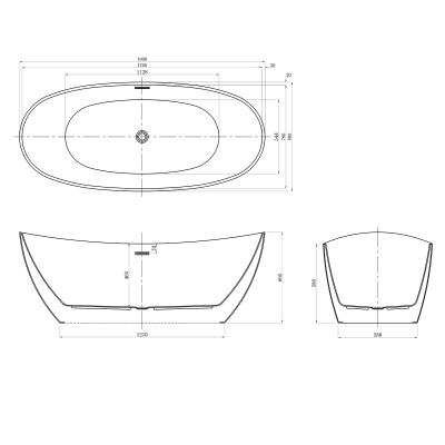 Ванна акриловая Azario GLASGOW 1800х800х665, свободностоящая, в комплекте с сифоном и металлической рамой, цвет черный GLA18080MB. Фото