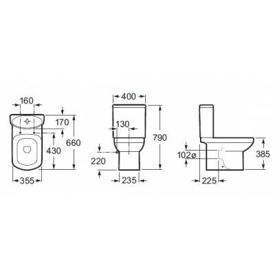 Унитаз напольный ROCA Dama Senso 342517000. Фото