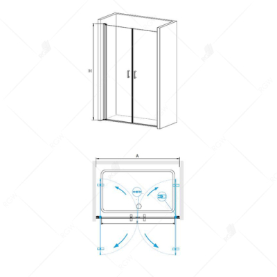Душевая дверь RGW LEIPZIG LE-06 06120608-11 80 см. Фото