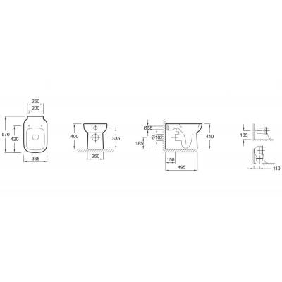 Унитаз напольный JACOB DELAFON Replay под скрытый бачок E4776-00. Фото