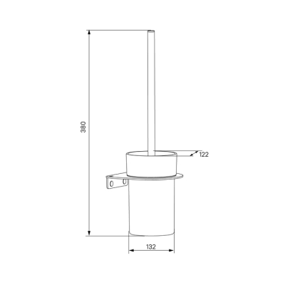 Ерш матовое стекло нержавеющая сталь NOA белый матовый IDDIS NOAWTG0i47 для ванной комнаты. Фото