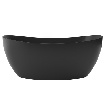 Ванна акриловая Azario GLASGOW 1800х800х665, свободностоящая, в комплекте с сифоном и металлической рамой, цвет черный GLA18080MB. Фото