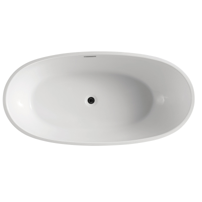 Ванна акриловая Azario LEEDS 1685х840х580, свободностоящая, в комплекте с сифоном и металлической рамой LEE17085. Фото