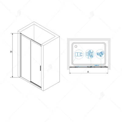 Душевая дверь RGW LEIPZIG LE-06 34121212-11 120 см. Фото