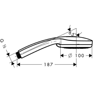 Ручной душ Hansgrohe Croma 100 Vario 28535000. Фото