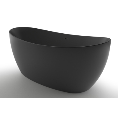 Ванна акриловая Azario GLASGOW 1800х800х665, свободностоящая, в комплекте с сифоном и металлической рамой, цвет черный GLA18080MB. Фото