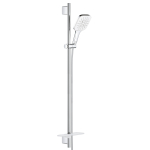 GROHE 26586LS0 Rainshower SmartActive 130 Душевой гарнитур III, душевая штанга 900 мм, шланг 1750 мм, полочка, белая луна. Фото