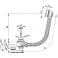 Слив-перелив ALCAPLAST A51CR (80 см). Фото