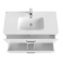 Тумба с умывальником подвесная 100 см белая Brick IDDIS BRI10W1i95K. Фото