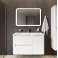 Тумба с умывальником подвесная 100 см белая Edifice IDDIS EDI10W1i95K. Фото